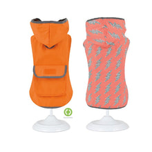 Cargar imagen en el visor de la galería, Impermeable reversible naranja rayo
