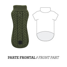 Cargar imagen en el visor de la galería, Jersey Punto Trenza Verde