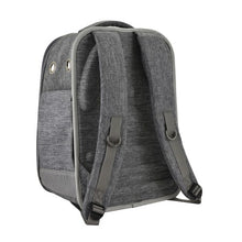 Cargar imagen en el visor de la galería, MOCHILA CON VENTANA GRIS 30x23x43cm