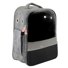 Cargar imagen en el visor de la galería, MOCHILA CON VENTANA GRIS 30x23x43cm