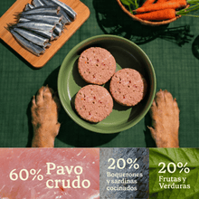 Cargar imagen en el visor de la galería, WB Menu de Boquerón y Sardina cocinado y pavo crudo
