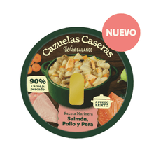 Cargar imagen en el visor de la galería, Cazuela casera de Salmón, Pollo y Pera para perros 280g