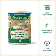 Cargar imagen en el visor de la galería, Wb lata de Cerdo y Merluza para perros 400g - Filosofía BARF
