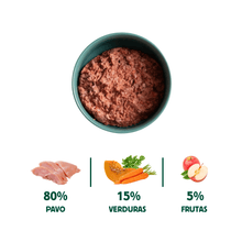 Cargar imagen en el visor de la galería, WB Menú BARF GRANDE de pavo 500g

