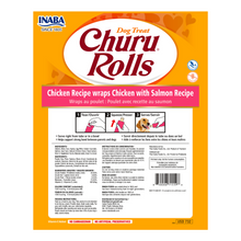 Cargar imagen en el visor de la galería, Churu Rolls DOG Receta de Pollo y Salmón 8x12g
